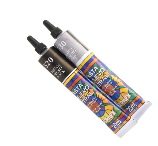 Encontraproduto.com.br - Pasta Relevo Vitral 20 ml Acrilex Avulso