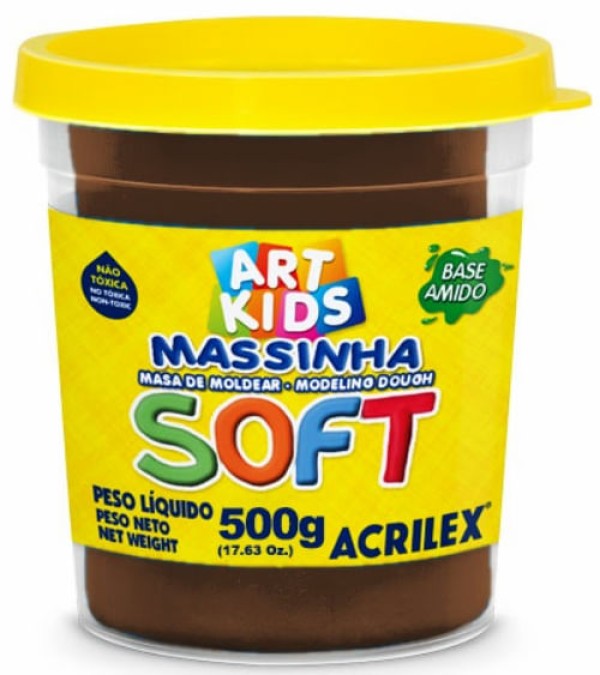 Encontraproduto.com.br - Massinha de Modelar Soft Chocolate 500G - ACRILEX