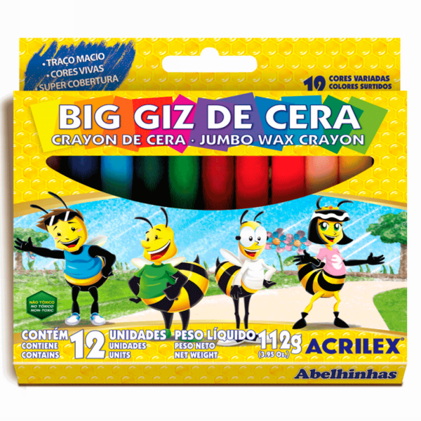 Encontraproduto.com.br - Big Giz De Cera 12 Cores
