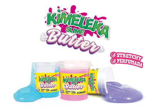 Encontraproduto.com.br - Slime Kimeleka Butter Unidade 130g Kit Com 4 Unidades