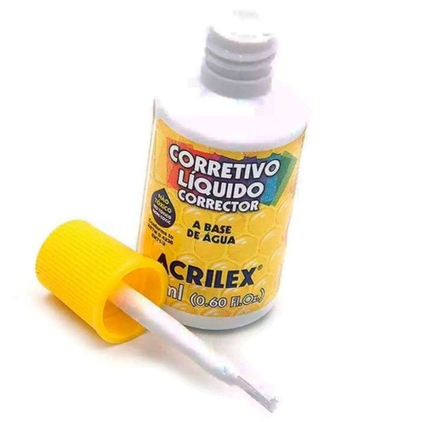 Encontraproduto.com.br - Corretivo Líquido Blister 18ml Branco Kit Com 3 Unidades