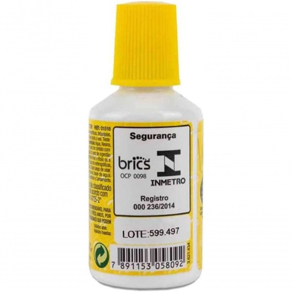 Encontraproduto.com.br - Corretivo Líquido Blister 18ml Branco Kit Com 3 Unidades