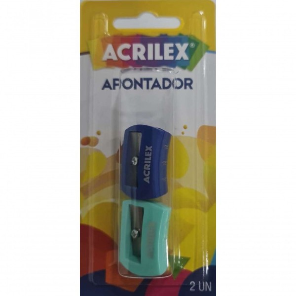 Encontraproduto.com.br - Apontador Escolar Blister Modelo 22409 Kit Com 4 Cores
