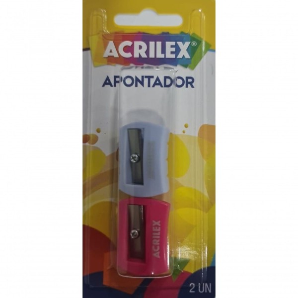 Encontraproduto.com.br - Apontador Escolar Blister Modelo 22409 Kit Com 4 Cores