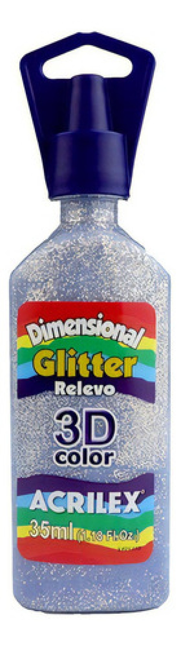 Encontraproduto.com.br - Tinta Dimensional Acrilex Relevo Glitter 3D Vermelho - 35ml