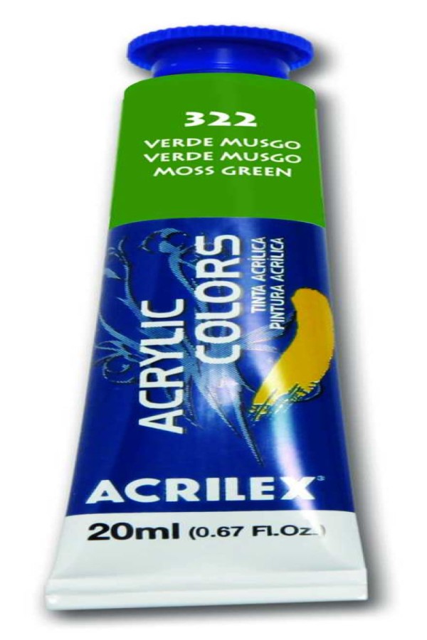 TINTA ACRILICA 20ML VERDE MUSGO ACRYLIC COLORS ACRILEX