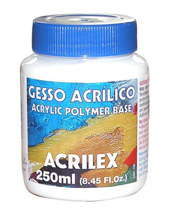 Encontraproduto.com.br - GESSO ACRÍLICO ACRILEX PARA TELAS E SUPERFÍCIES DE PINTURA COM 250ML