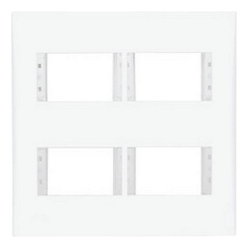 Placa Com Suporte 4x4 4 Módulos Separados Imperia Branca