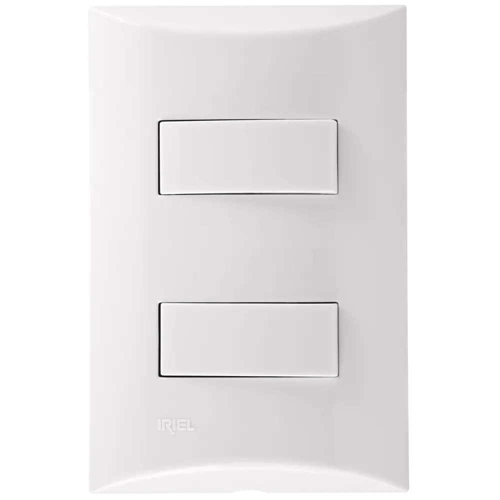 Encontraproduto.com.br - Conjunto com 2 Interruptores Simples 10AX 250v 4X2 Brava! - Soprano