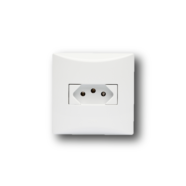 Conjunto 1 Tomada De Sobrepor 2p+T 20a - Branco - Soprano Sistema Brava