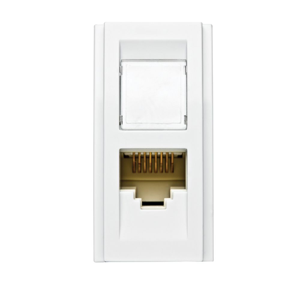 Encontraproduto.com.br - Módulo Tomada Rj45 Cat5E Brava! Duale Up Atria Sistema S - Soprano
