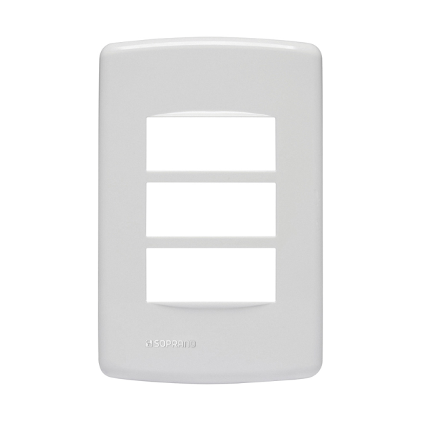 Placa 3 Módulos 4X2 Branco Duale Up - Soprano