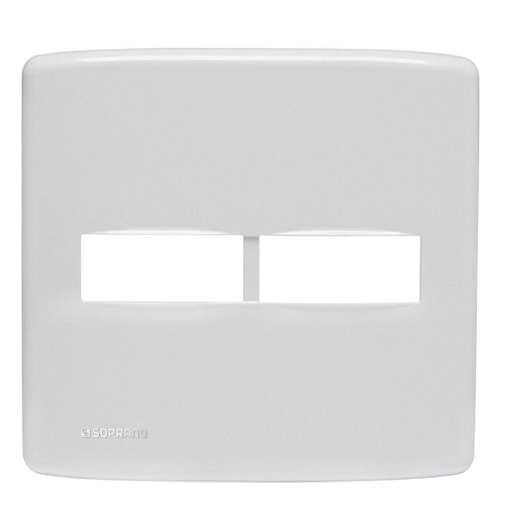 Encontraproduto.com.br - Placa 1 Módulo + 1 Módulo 4X4 Branco Duale Up - Soprano