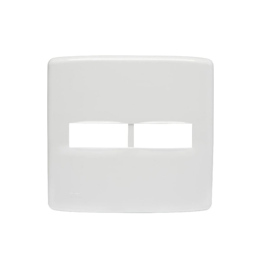 Encontraproduto.com.br - Placa 1 Módulo + 1 Módulo 4X4 Branco Duale Up - Soprano