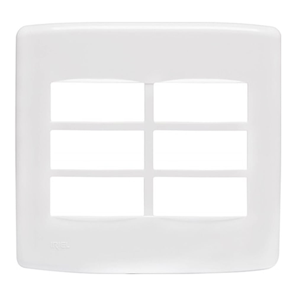 Encontraproduto.com.br - Placa 6 Módulos 4X4 Branco Duale Up - Soprano