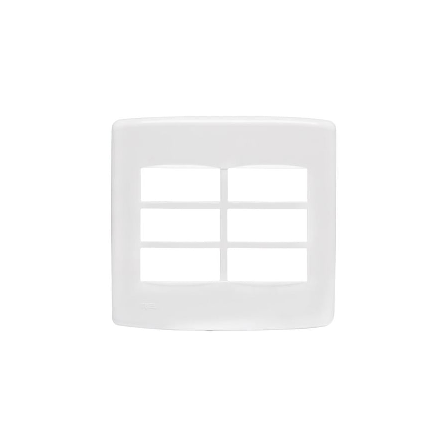 Encontraproduto.com.br - Placa 6 Módulos 4X4 Branco Duale Up - Soprano