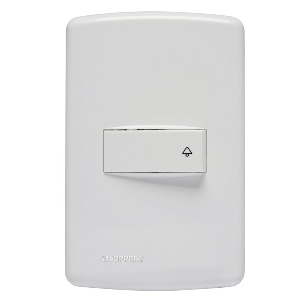 Conjunto c/ 1 Pulsador Campainha 10A 250V Duale Up - Soprano