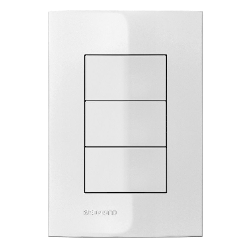 Encontraproduto.com.br - Placa Cega com Suporte  4X2 Branco  Iris - Soprano