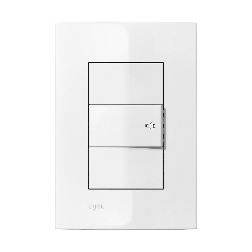 Encontraproduto.com.br - Conjunto 1 Pulsador Campainha 10A Branco Iris - Soprano
