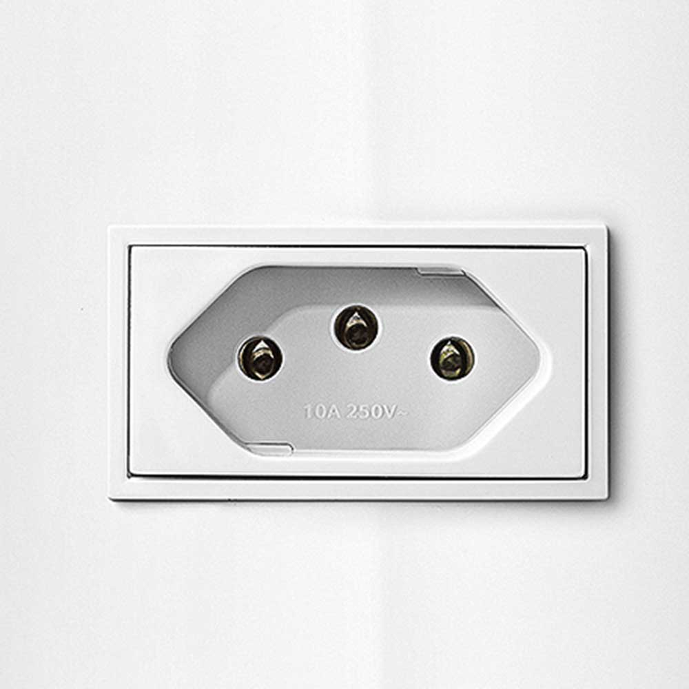 Encontraproduto.com.br - Conjunto com 1 Tomada 2P+T 10A 250V 4x2 Revitá - Soprano