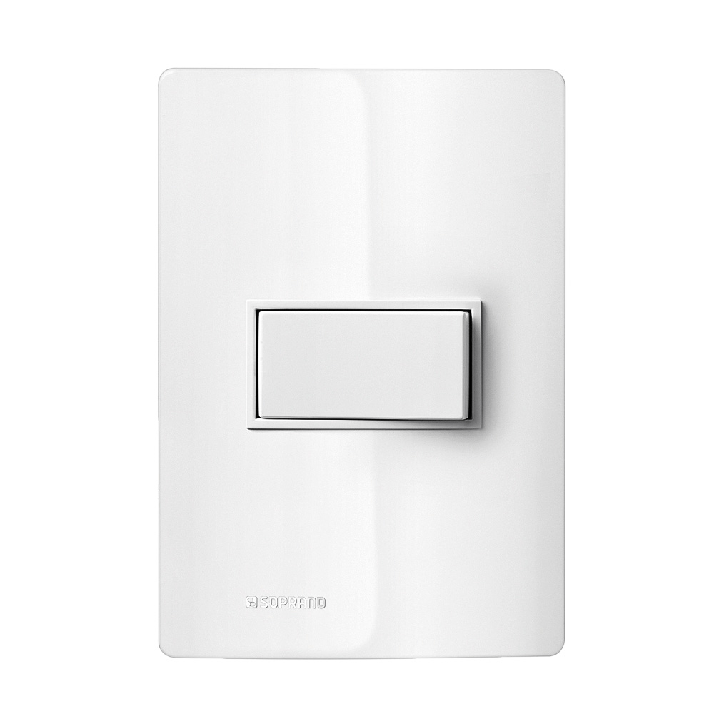 Encontraproduto.com.br - Conjunto 1 Interruptor Paralelo 10Ax 250V ~ 4X2 Branco Revitá - Soprano