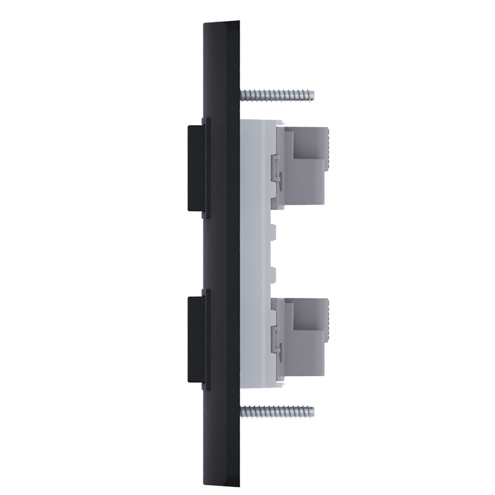 Encontraproduto.com.br - Conjunto com 2 Interruptores Simples 10A Revitá Carbono - Soprano