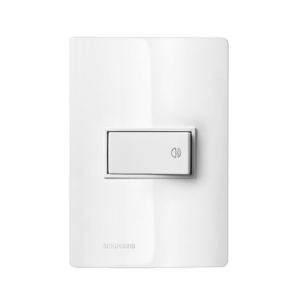 Encontraproduto.com.br - Conjunto 1 Pulsador Campainha 10Ax 250V ~ 4X2 Branco Revitá - Soprano