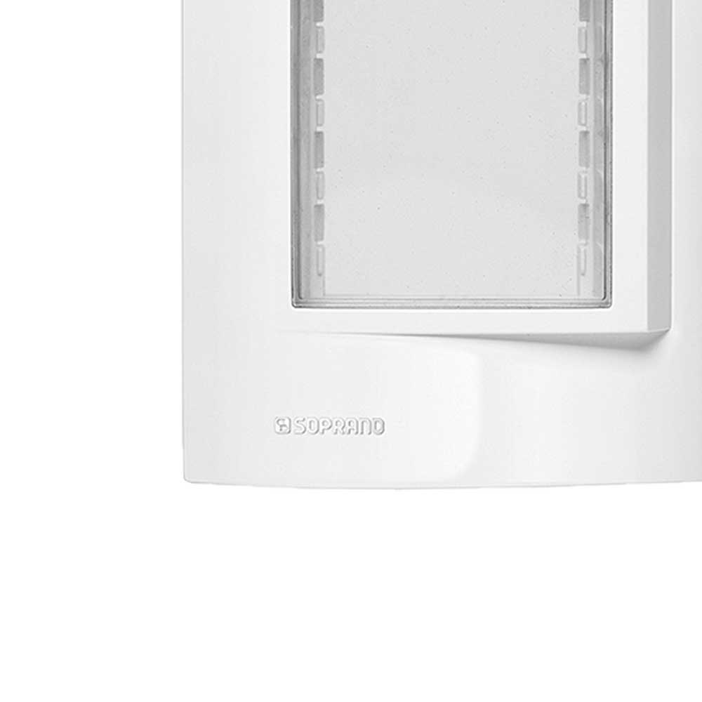 Encontraproduto.com.br - Placa 3 Módulos 4X2 Proteção Ip54 + Suporte Branco Revitá - Soprano