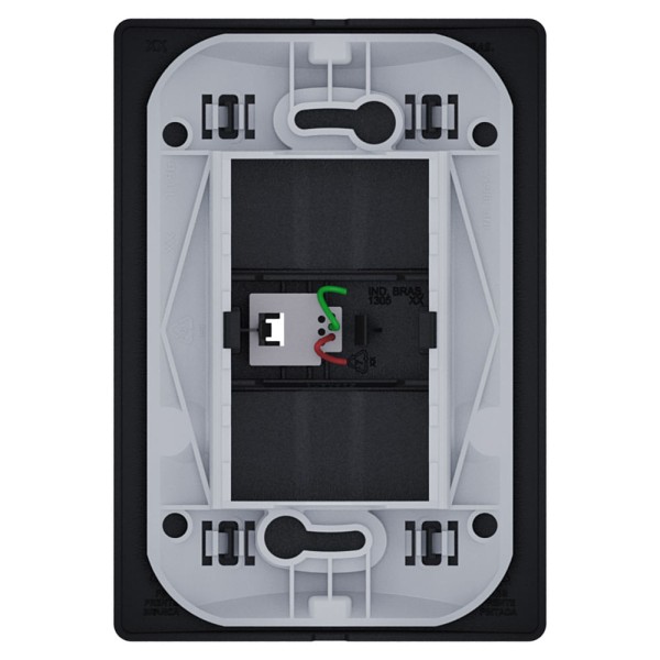 Encontraproduto.com.br - Conjunto Tomada Rj11 2 Fios Carbono Rvt