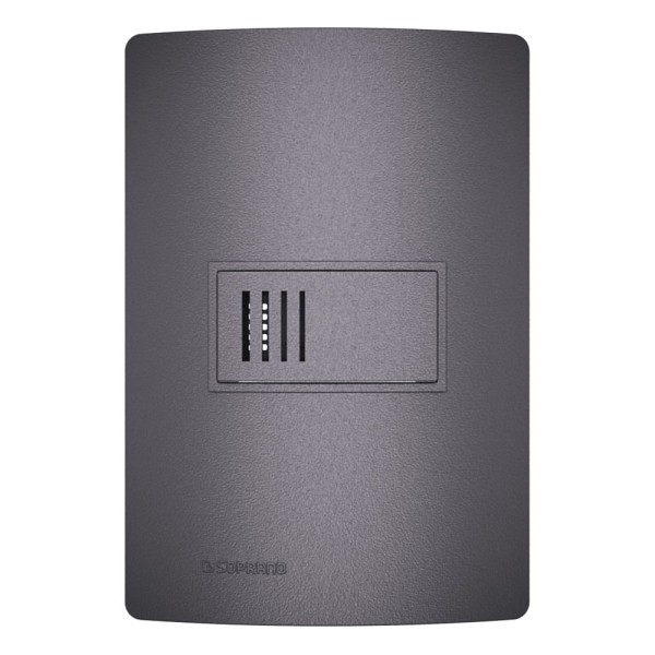 Conjunto 1 Cigarra Eletrônica Bivolt 4X2 Concreto Revitá - Soprano