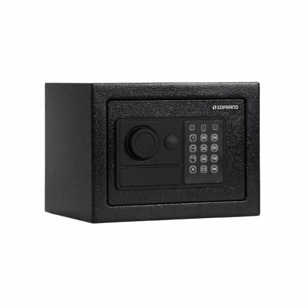 Encontraproduto.com.br - Cofre Digital com Senha 23x17x17cm Preto - Soprano