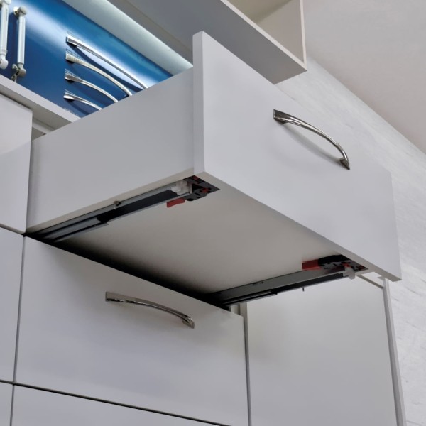 Encontraproduto.com.br - Corrediça Oculta Soft Closing 550mm Zincado Branco - Soprano