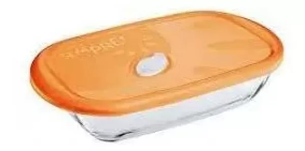 Encontraproduto.com.br - Assadeira Retangular com Tampa 3 Litros Nadir