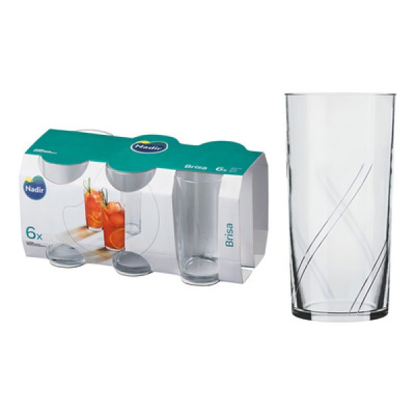 Conjunto de Copos Long Drink Nadir Brisa 300 ml – 6 Peças