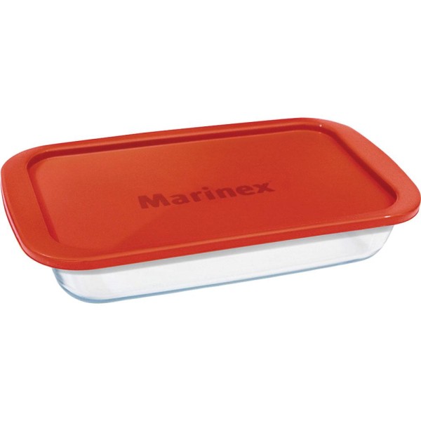 Encontraproduto.com.br - Assadeira Retangular Marinex Com Tampa - 2,9L Unidade