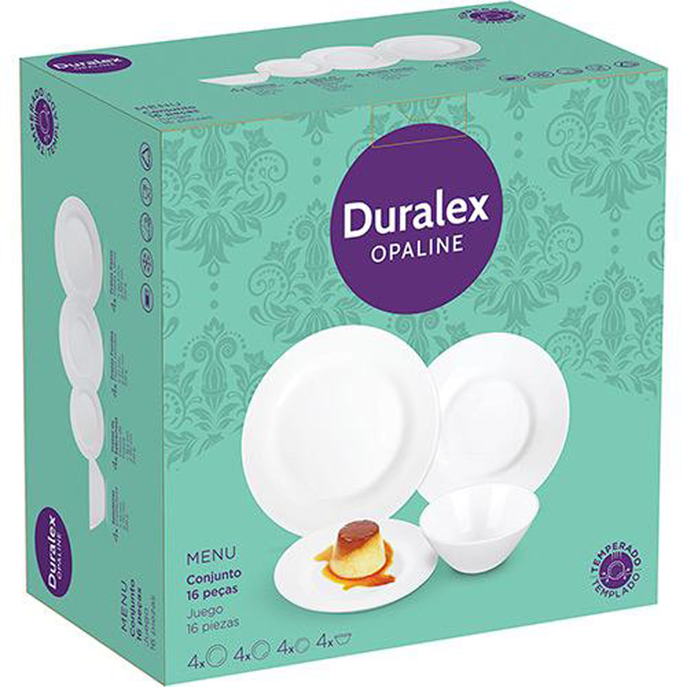 Encontraproduto.com.br - Aparelho de Jantar Duralex Menu – 16 Peças
