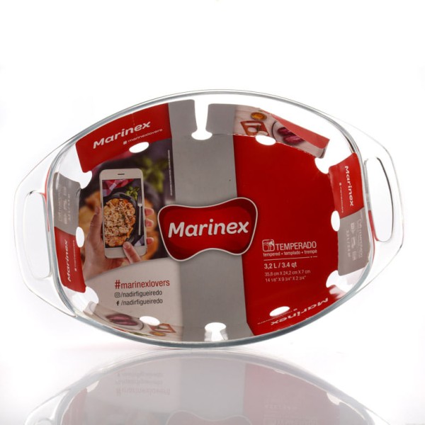 Encontraproduto.com.br - Assadeira Seletta Oval 3,2L 6663.21 Marinex