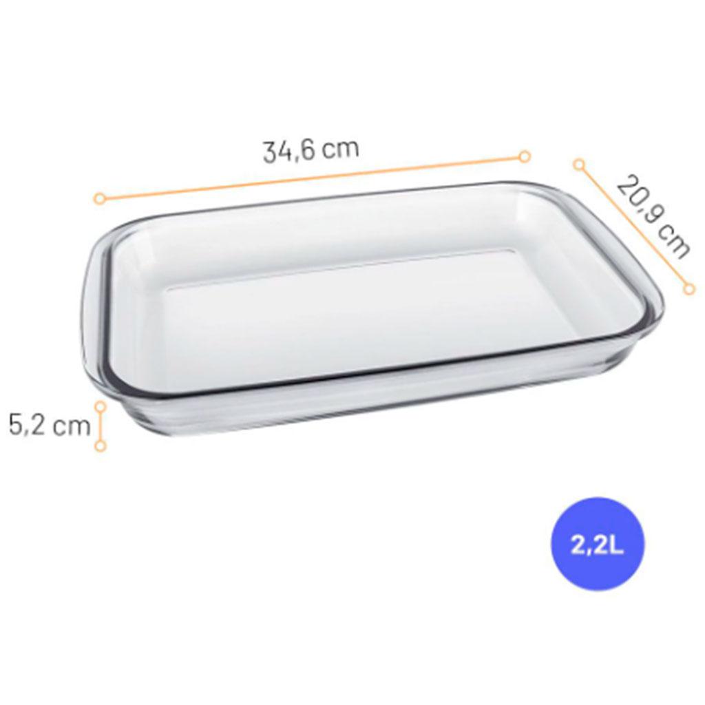 Encontraproduto.com.br - Assadeira Retangular Marinex 2,2L