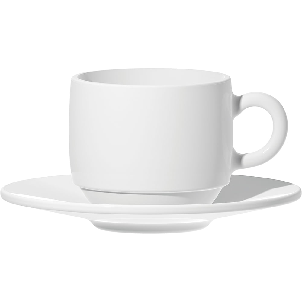 Encontraproduto.com.br - Xicara para Chá Duralex Opaline com Pires 240ml
