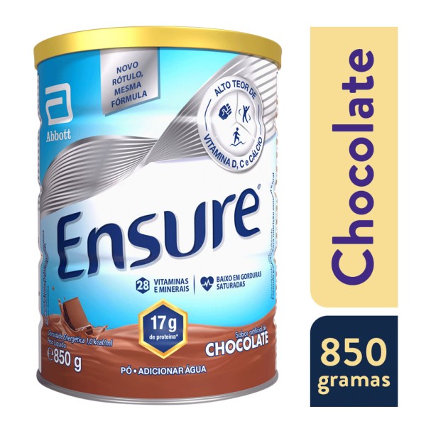 Suplemento Adulto Ensure Em Pó Sabor Chocolate 850g