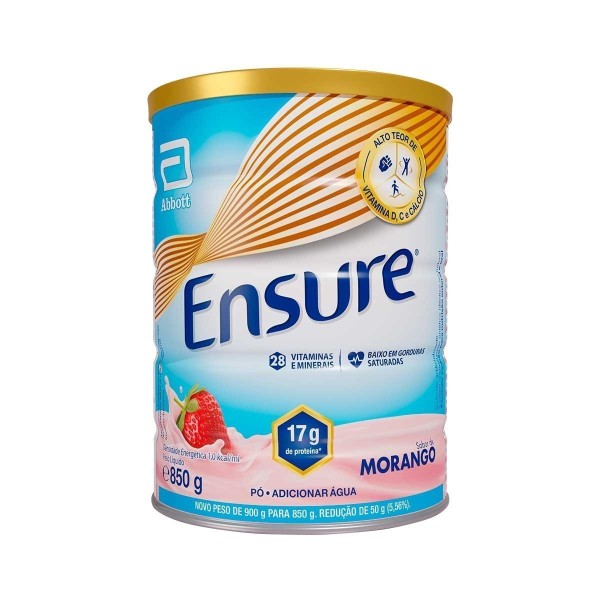 Encontraproduto.com.br - Suplemento Nutricional Ensure Abbott Morango 850g