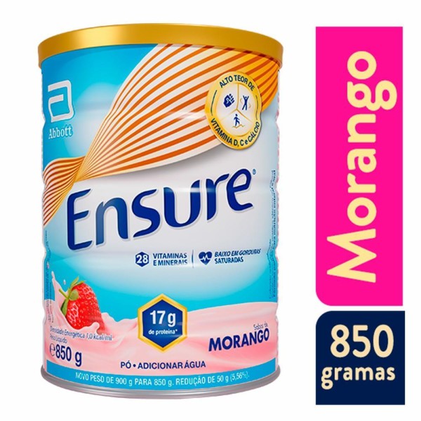 Encontraproduto.com.br - Suplemento Nutricional Ensure Abbott Morango 850g