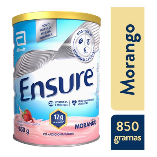 Encontraproduto.com.br - Suplemento Nutricional Ensure Abbott Morango 850g