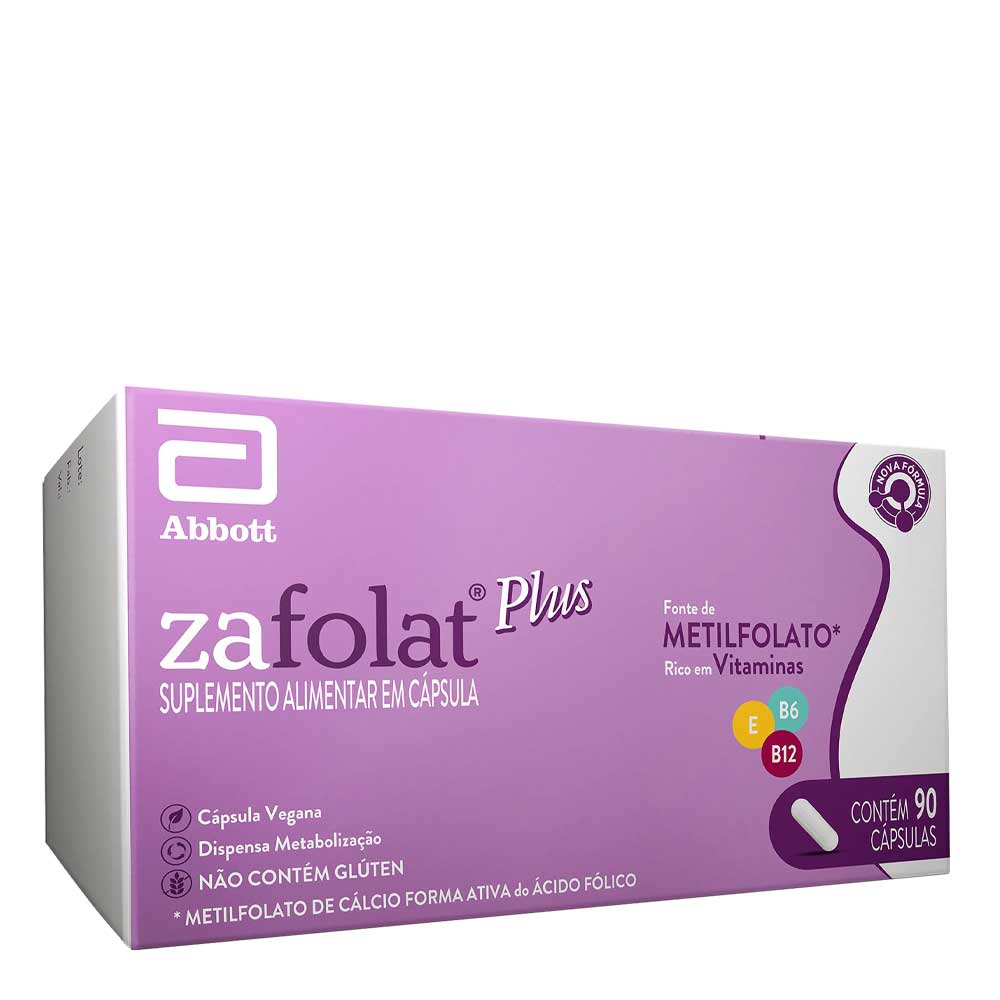 Encontraproduto.com.br - Suplemento Alimentar Zafolat Plus - 90 Cápsulas