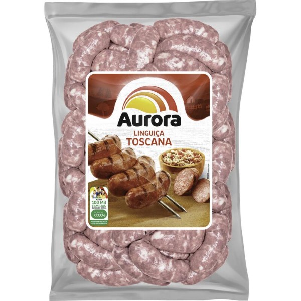 Encontraproduto.com.br - Linguiça Toscana Aurora Congelada Pacote com 5kg