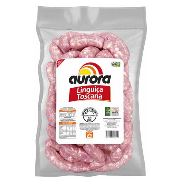 Encontraproduto.com.br - Linguiça Toscana Aurora Congelada Pacote com 5kg