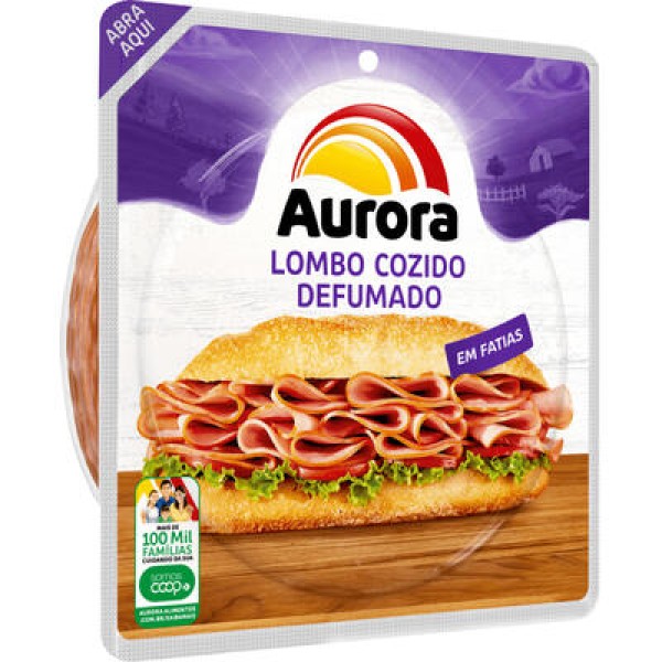 Encontraproduto.com.br - Lombo Suíno Aurora Cozido Fatiado 180g