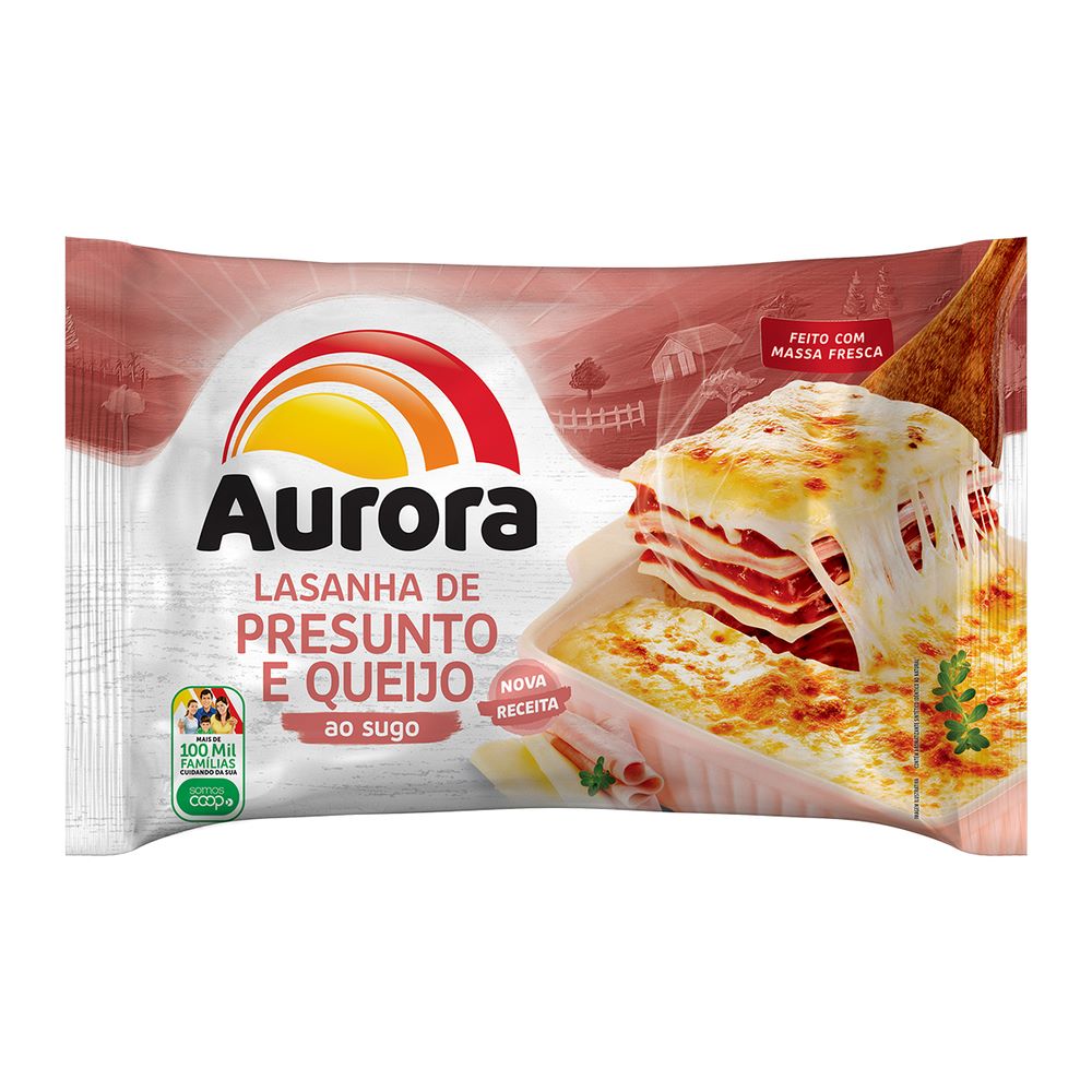 Lasanha Aurora 600g Presunto e Queijo