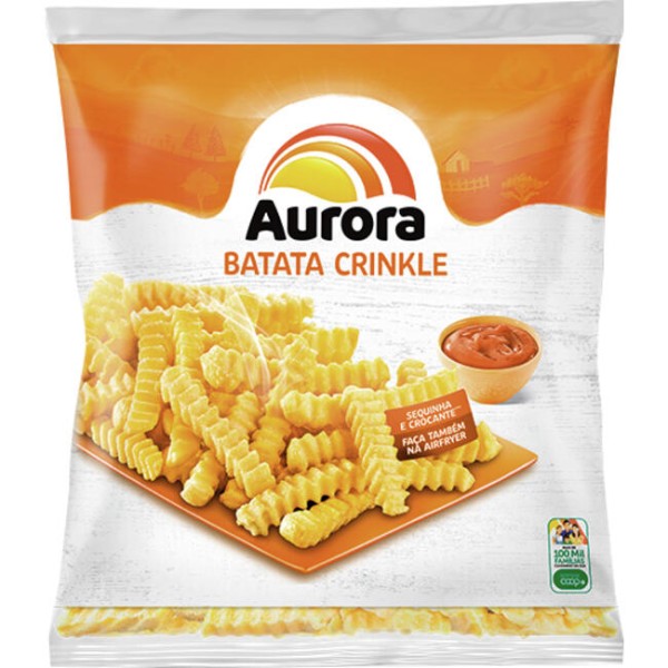 Batata Crinkle Aurora Congelada Pacote com 2kg