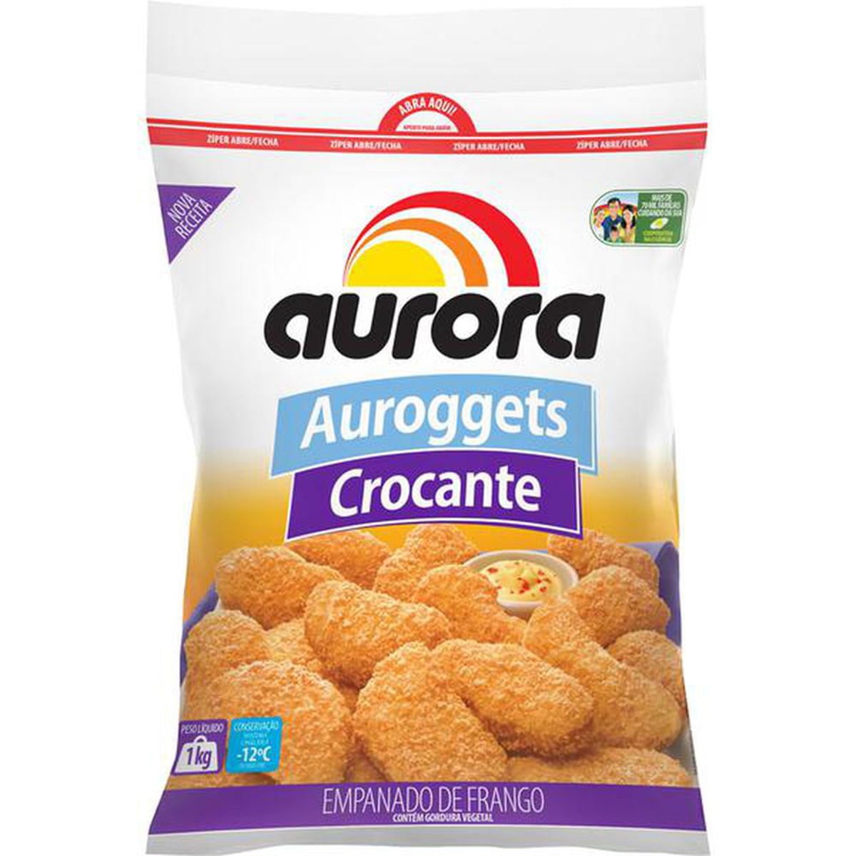 Nuggets Frango Aurora Crocante 1KG